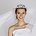 Ondder Tiara for Women Girls Silver Crystal Tiara Crown Headband Princess Tiara Elegant Crown with combs for Women Girls Bridal Wedding Prom Birthday Party