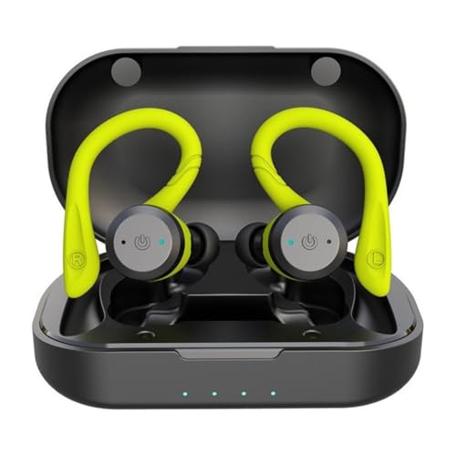 Fone De Ouvido Natação Bluetooth Sem Fio Prova Dágua Tws Fones De Ouvido Intra Auriculares Graves Potentes Adequado Para Usar Durante O Exercício (Verde)