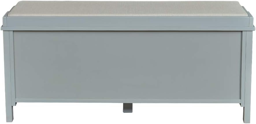  Brand – Ravenna Home Classic Solid Pine Storage Bench, 45"W, Gray Finish: Kitchen & Dining