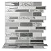 Tic Tac Tiles Peel and Stick Self Adhesive Removable Stick On Kitchen Backsplash Bathroom 3D Wall Tiles in Polito Design (Grey, 10) primary