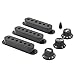 Swhmc Guitar Switch Tip 3 Pickup Cover 2 Tone 1 Volume Knobs Set Black for Strat (50mm)