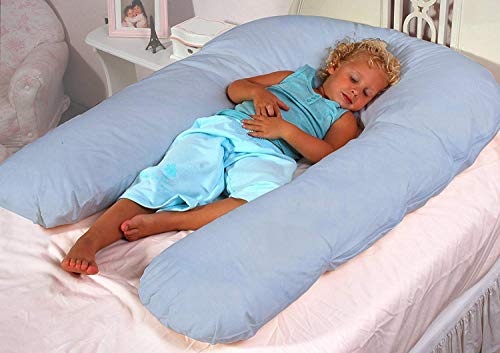 Moonlight Slumber Kids Comfort-U - Body Pillow for Kids + Light Blue Plush Pillow Cover - Thumbnail 2