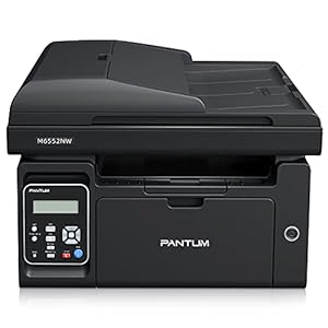 Pantum M6552NW All in One Laser Printer Scanner Copier Wireless Monochrome Black and White Printer Home Office – Print…
