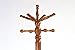 Frenchi Home Furnishing Traditional Spinning Top Wooden Coat Rack, Oak