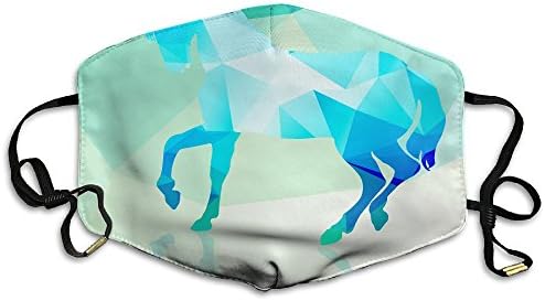WQDXZ Unisex Dust Allergy Flu Masks Geometry Horse Personality Fashion Mask