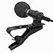 HUACAM Lavalier Lapel Microphone, Clip on Mic for Phone Laptop Computer Camera, Little Microphone Hands Free Omnidirectional Recording Mic, Perfect for Vloggers YouTube Interview Bloggers(Set of 3)