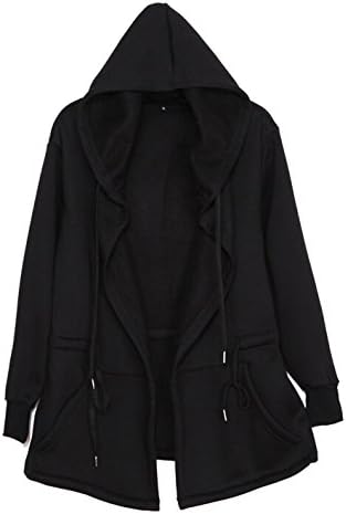 Eastiano Men's Causal Cardigans Zipper Hoodies Oversize Stretchy Material Tops for Men (XL, Black)