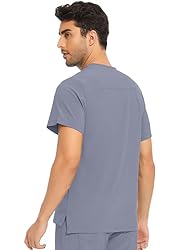 COZYFIT Scrub Top for Men - Stretch V-Neck Scrubs
