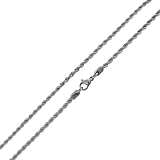 Stainless Steel Rope Chain Necklace 2.4MM (16