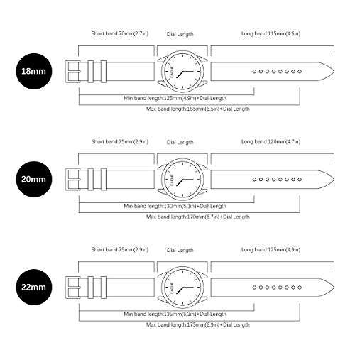 EACHE 22mm Brown Leather Watch Band Rally Racing Style Perforated Watch Strap Retro Brown Leather Watch Straps - Thumbnail 6