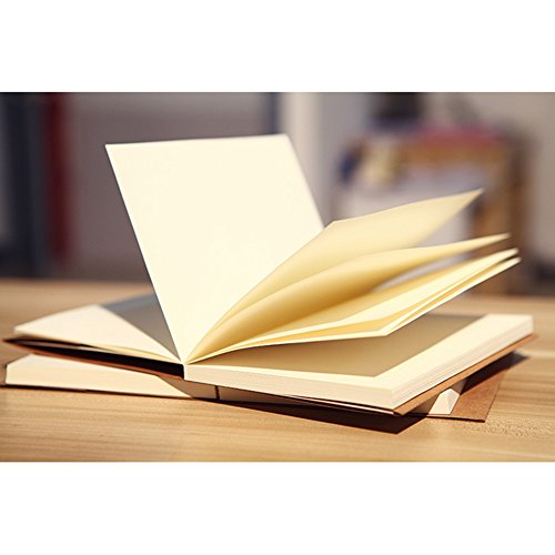 Oak-Pine Vintage Kraft Cover Notebook Drawing Scrawl Notepad Travel Journal Sketchbook Diary Memo Book with Blank Paper 56 Sheets / 112 Pages, Brown Paper 32K - Thumbnail 4