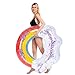 JOYIN Inflatable Rainbow Pool Float - Fun Beach Floaties Pool Tube Swim Party Toys Decorations, Rainbow Pool Raft Lounger with Glitters for Adults Kids