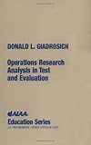 Operations Research Analysis in Test and Evaluation (AIAA Education)