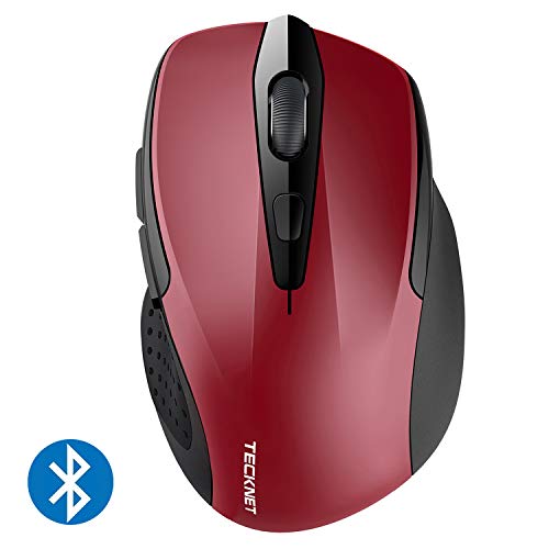 TeckNet 2600DPI Bluetooth Wireless Mouse, 12 Months Battery Life with Battery Indicator, 2600/2000/1600/1200/800DPI