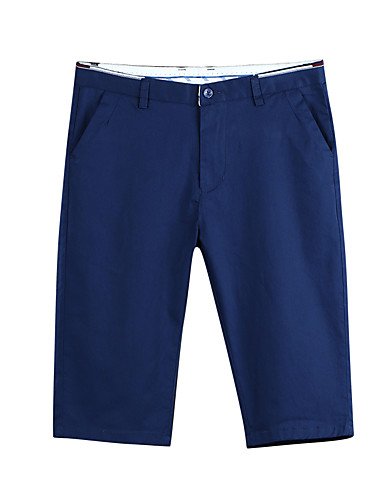 Mens Low Rise Micro Elastic Chinos Shorts Pants Classic Timeless