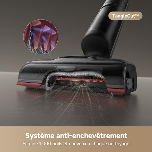 H15 Pro Aspirateur Laveur, Bras robotisé AI DescendReach, Triple arête, 21 000 Pa, antinœuds, Lavage Brosse immersif 100°C, séchage 5 Min 90°C, contrôle par Application, portée à Plat 180°