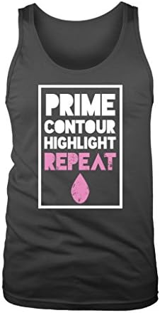 LOGOPOP Men's Prime Contour Highlight Repeat Tank Top, M, Charcoal