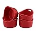 Rachael Ray Stoneware 4-Piece Bubble & Brown Ramekin Set, Red