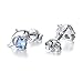 S925 Sterling Silver Ocean Blue Cubic Zirconia Dolphin Stud Earrings for Women