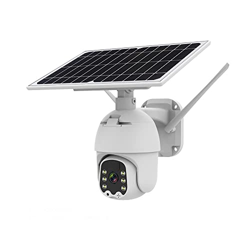 Solar Security Camera,Wireless Pan Tilt 360 PTZ Outdoor Camera Wireless ...