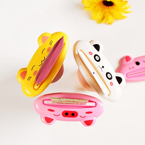 Vanki 5 pcs Rolling Toothpaste Dispenser Tube Squeezer Cartoon Animals,random color