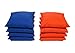Weather Resistant Cornhole Bags (Set of 8) by Cornhole Galaxy - 17 Colors to Choose From (Blue/Orange)