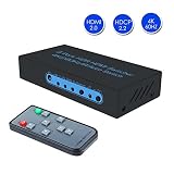 4K@60Hz HDMI Switch 3x1 FiveHome 3 Port HDMI Switcher Support Auto Switch with IR Wireless Remote,HDCP 2.2,Full HD/3D