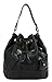 Scarleton Purses and Handbags, Drawstring Bucket Bag, Hobo Bags for Women, Crossbody Bag, Multi Pocket Shoulder Bag, H107801 - Black