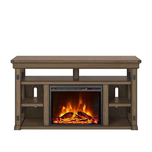 Ameriwood Home Wildwood Fireplace TV Stand, Rustic Gray Pricepulse