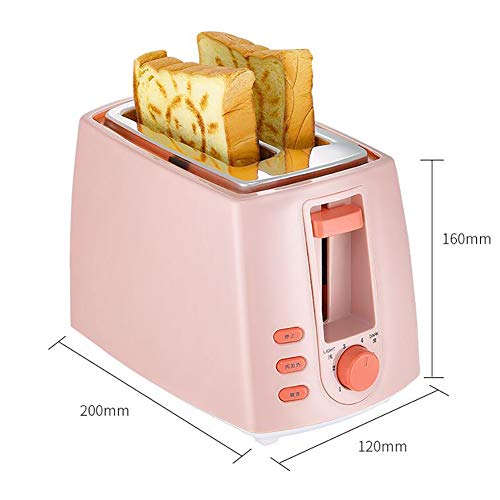 Click Here to See More Images LJ-MBJ Automatic Mini Toaster, Breakfast Bread Toasters, Stainless Steel, 2 Slice Wide Slot Drop-Down Crumb Tray, Stainless Steel-B