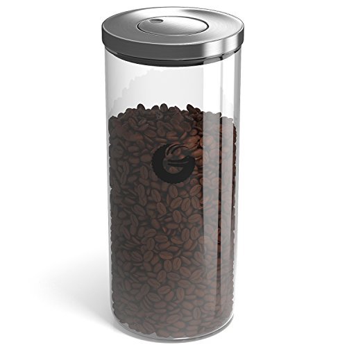 Coffee Gator Glass Storage Container Display Jar for Beans and