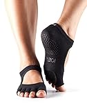 ToeSox Women's Plie Half Toe Grip for Yoga, Pilates, Barre, Dance, Toe Socks With LEATHER PAD