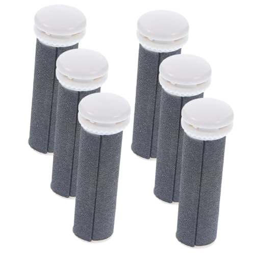 Healvian 6Pcs Replacement Roller Heads for Electric Foot File Durable Pedicure Tools for Dead Skin Removal Easy Installation Coarse Grinding Heads for Treatment