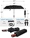 GOumbrella Double Canopy Vented Travel Umbrella Windproof Rain (Teflon Coating) Sun (UPF50) Protection Compact - Auto Open/Close