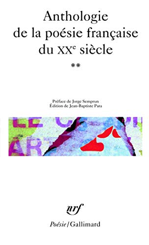 Antho de La Poe Fr 20e (Poesie/Gallimard) (French Edition) by Gall Collectifs