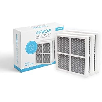 AIRWOW Replacement Air Filter for Refrigerators LG LT120F, ADQ73214404, Kenmore 469918 (3 PACK)