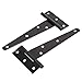 TamBee Light Duty T Strap Hinge Barn Door Hinges - Black, Iron, Rustproof for Wood Shed Door, Barn Door, Cabinet Door and Fences Yard Door 5 Inch 6 Pcs