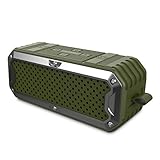 ZEALOT S6 Portable Wireless Bluetooth Speakers Power Bank with Built-in 5200mAh Battery,IP65 Waterproof&Dustproof,Dual Drivers&Subwoofer,Aux Audio/TF Card Supported - Army Green