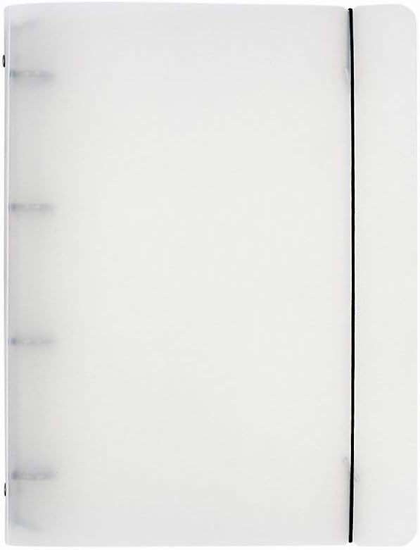 Bocotoer A4 Plastic Transparent File Folder Round Ring Binder Notebook Cover with 4 Holes