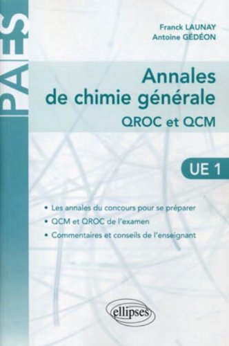 Annales de chimie générale, UE 1