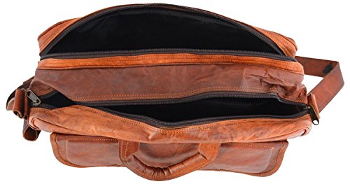 Sankalp Leather Messenger Bag Briefcase Laptop Bag Computer Shoulder Satchel