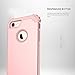 LONTECT Hybrid Heavy Duty Shockproof Full-Body Protective Case with Dual Layer Hard PC+ Soft Silicone Impact Protection for Apple iPhone 7, New Rose Gold