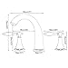 Ollypulse 8 Inch 3 Holes Deck Mount Widespread Double Handles Bathroom Faucet, Without Pop-Up Drain (Brushed Nickel)