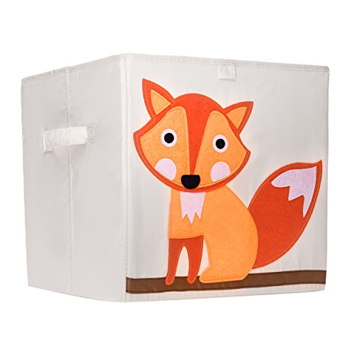Murtoo Toy Bin Foldable Storage Cube Box Eco Friendly Fabric Toy Storage Cubes Organizer for Kids Toy Chest, 11 Inch (Fox)