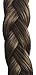 BRAID PLAITED CHUNKY HAIR HEADBAND (15 Chocolate Brown And Honey Blonde Mix) Synthetic