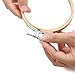 KINGSO Cross Stitch Hoop Embroidery Hoop Pieces Embroidery Circle Set Hoops Ring Wooden Round Adjustable Bamboo Hoops Bulk Crosses for Arts, Crafts,Sewing