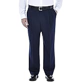 Haggar Men's Premium No Iron Khaki Classic Fit Pleat Front Pant (Regular and Big & Tall Sizes)