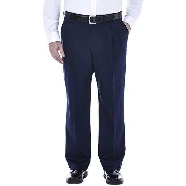 Lauren Ralph Lauren Mens Classic-Fit Wool Plaid Dress Pants 30W x 30L Navy  at Amazon Men's Clothing store