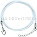 Jewelry White Silk Cord Chain Necklace Stainless Steel Lobster Clasp, sizes 16 & 18 + 1 inch extension