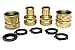Nysist Garden Hose Quick Connect Set ~ Made in USA ~ Solid Brass Quick Connect Garden Hose Fittings ~ Bonus Swivel Coupler & Extra Washers